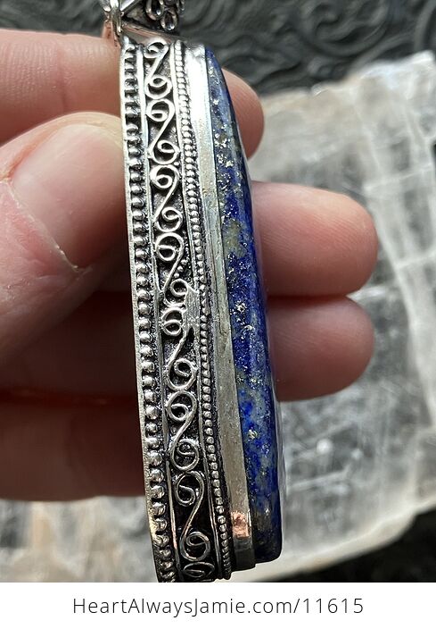 Blue Lapis Lazuli Gemstone Crystal Jewelry Pendant - #6ba9n5Nybwg-7