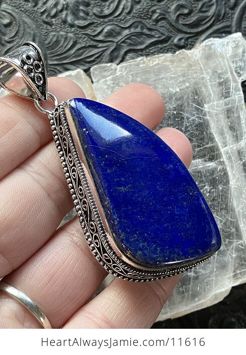 Blue Lapis Lazuli Gemstone Crystal Jewelry Pendant - #bXvMukGbesI-3