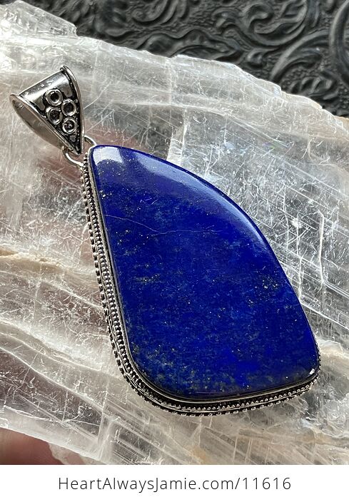 Blue Lapis Lazuli Gemstone Crystal Jewelry Pendant - #bXvMukGbesI-1