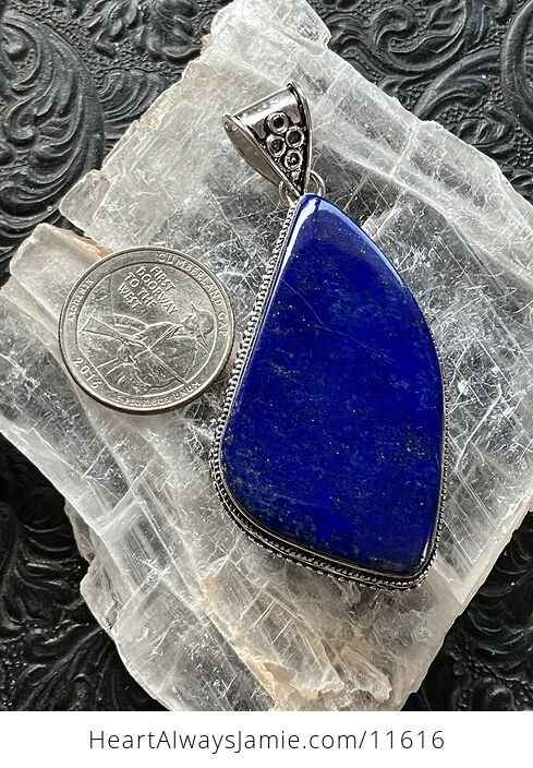 Blue Lapis Lazuli Gemstone Crystal Jewelry Pendant - #bXvMukGbesI-7