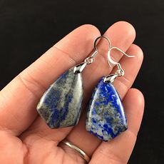 Blue Lapis Lazuli Stone Jewelry Earrings #ZYiNOvs8QYU