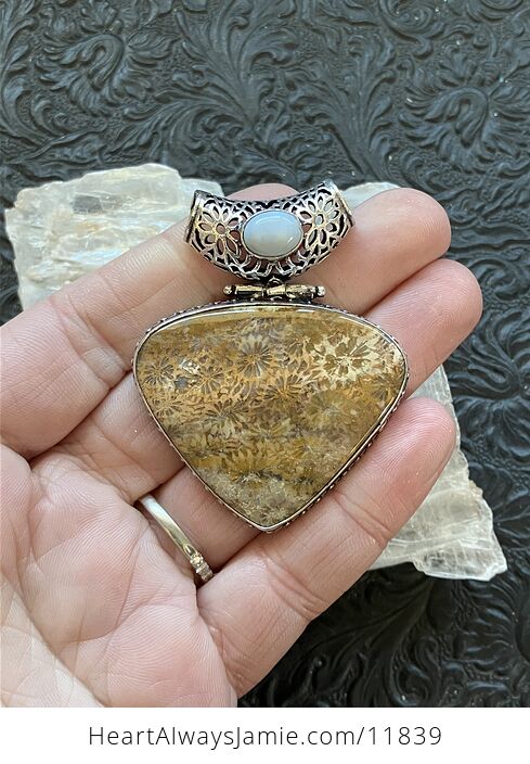 Blue Opal and Coral Fossil Gemstone Stone Jewelry Crystal Pendant Imperfect Discount - #5diiUh1zEqQ-2
