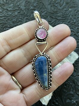 Blue Opal and Pink Rainbow Moonstone Crystal Stone Jewelry Pendant Chip Discount #JzTATR2jjH4