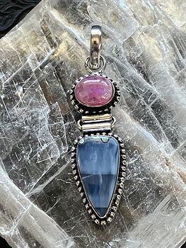 Blue Opal and Pink Rainbow Moonstone Crystal Stone Jewelry Pendant Chip Discount #UrbgcX71juo