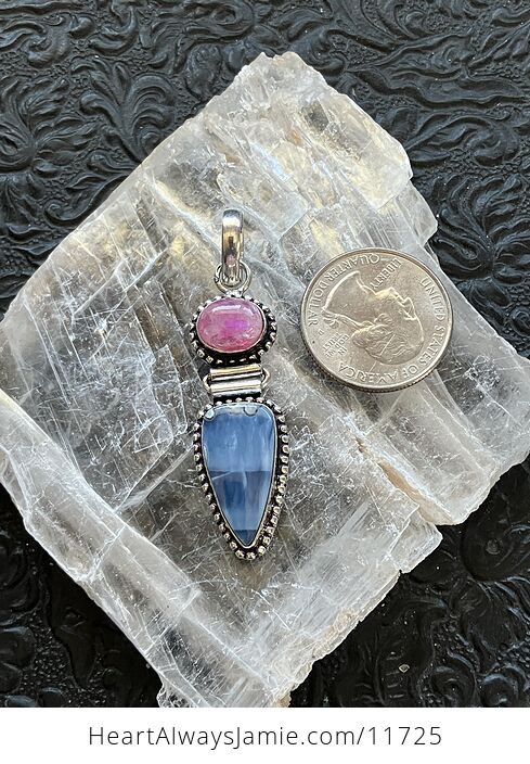 Blue Opal and Pink Rainbow Moonstone Crystal Stone Jewelry Pendant Chip Discount - #UrbgcX71juo-7