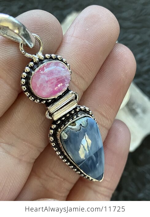 Blue Opal and Pink Rainbow Moonstone Crystal Stone Jewelry Pendant Chip Discount - #UrbgcX71juo-3