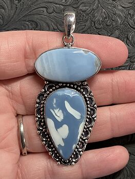 Blue Opal Crystal Stone Jewelry Pendant #ATi9Qou2iNE