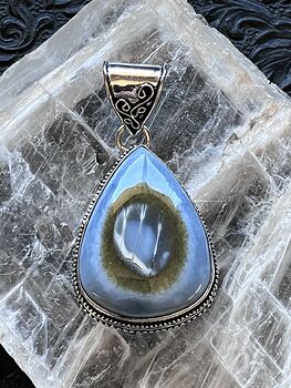 Blue Opal Pendant Crystal Stone Jewelry #CuHnvXp0OC8