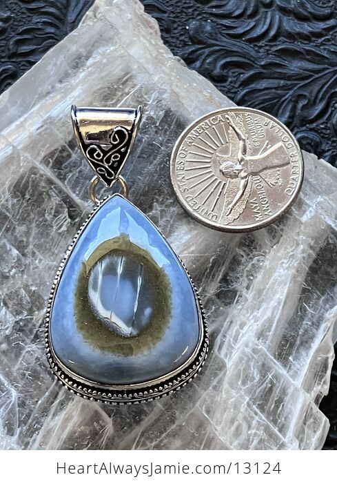 Blue Opal Pendant Crystal Stone Jewelry - #CuHnvXp0OC8-7