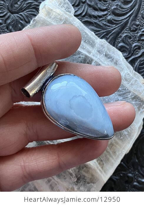 Blue Opal Pendant Crystal Stone Jewelry - #FgOqhOpT9J8-3