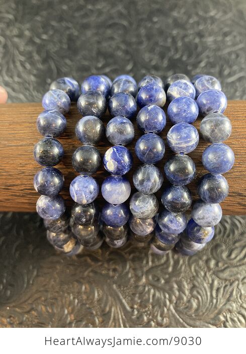 Blue Sodalite 8mm Natural Gemstone Beaded Crystal Jewelry Bracelet - #sfaSWqzLlM4-3