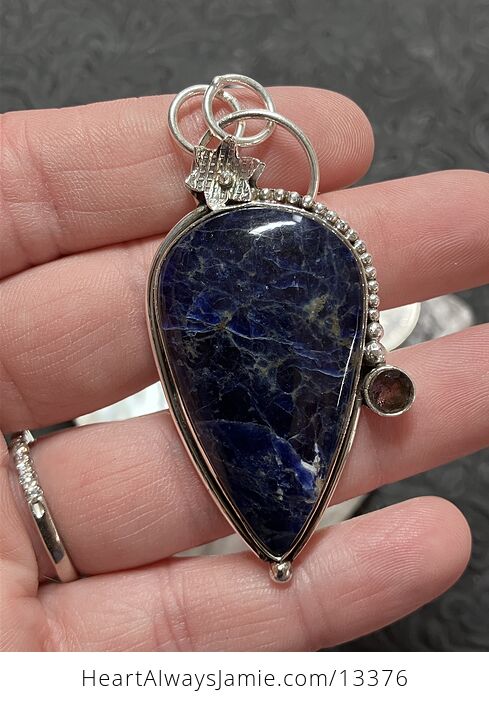 Blue Sodalite Flower Pendant Crystal Stone Jewelry - #DoeTl2DjSjk-2