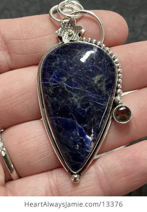 Blue Sodalite Flower Pendant Crystal Stone Jewelry - #DoeTl2DjSjk-1