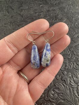 Blue Sodalite Stone Jewelry Earrings #3ZPFbCJxQls