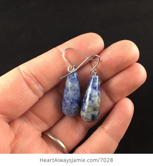 Blue Sodalite Stone Jewelry Earrings - #0rO44c8Z9Bw-1
