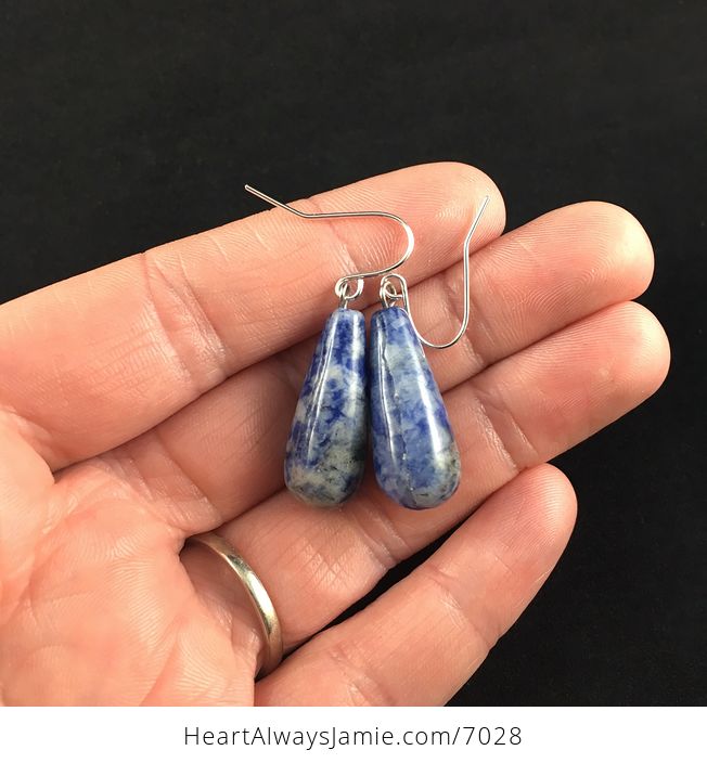 Blue Sodalite Stone Jewelry Earrings - #0rO44c8Z9Bw-2