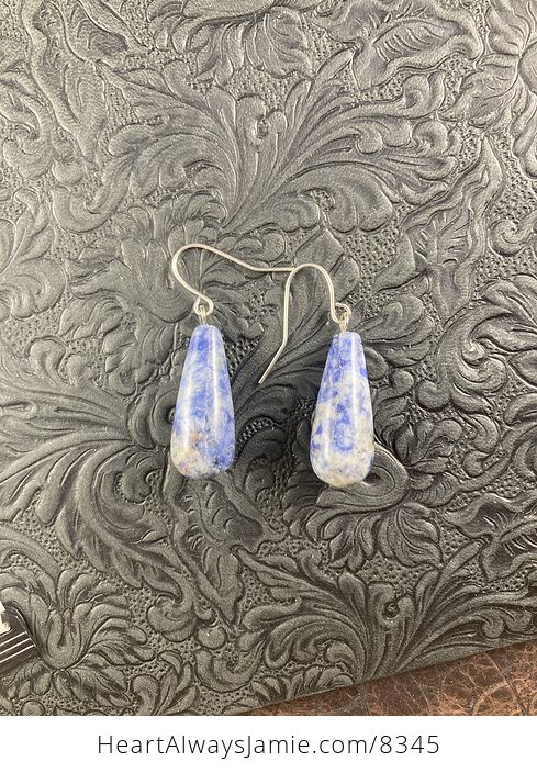 Blue Sodalite Stone Jewelry Earrings - #3ZPFbCJxQls-3