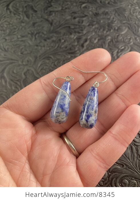 Blue Sodalite Stone Jewelry Earrings - #3ZPFbCJxQls-2
