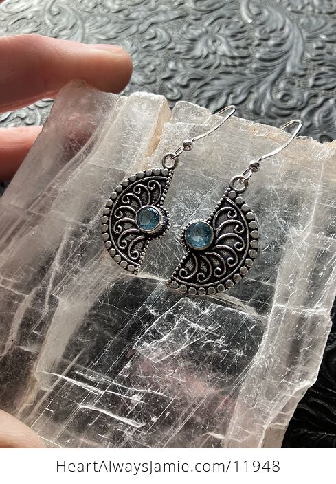 Blue Topaz Stone Crystal Jewelry Earrings - #3fcsNovvpxs-1