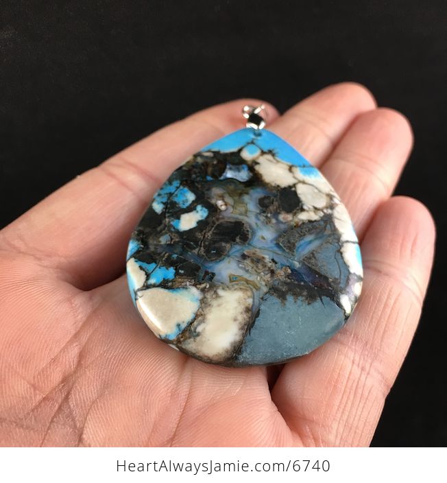 Blue Turquoise Stone Jewelry Pendant - #12B3mYdNMMQ-2