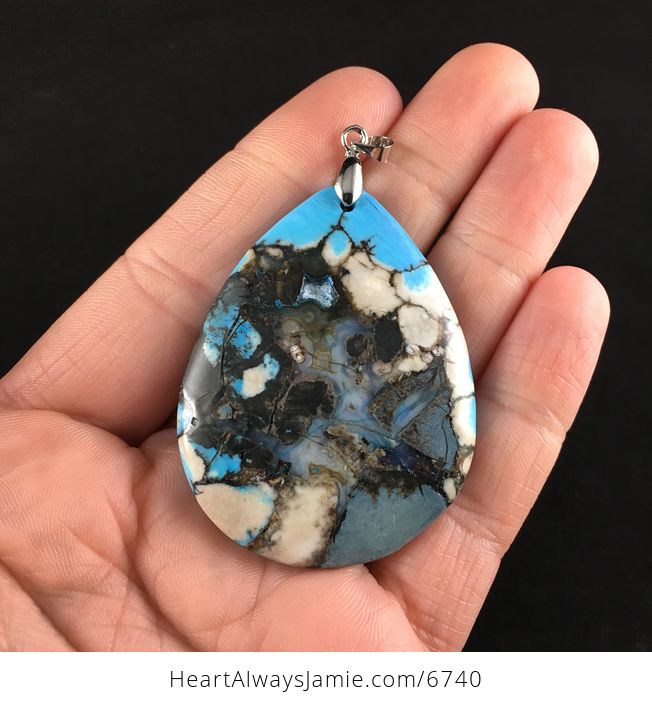 Blue Turquoise Stone Jewelry Pendant - #12B3mYdNMMQ-1