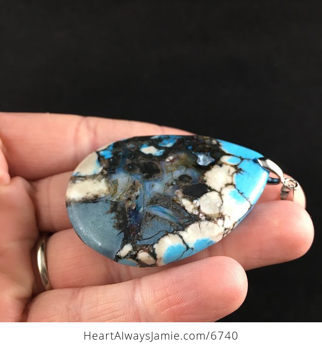 Blue Turquoise Stone Jewelry Pendant - #12B3mYdNMMQ-3