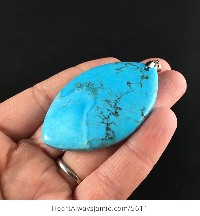 Blue Turquoise Stone Jewelry Pendant - #C4YpNHbnEqI-3