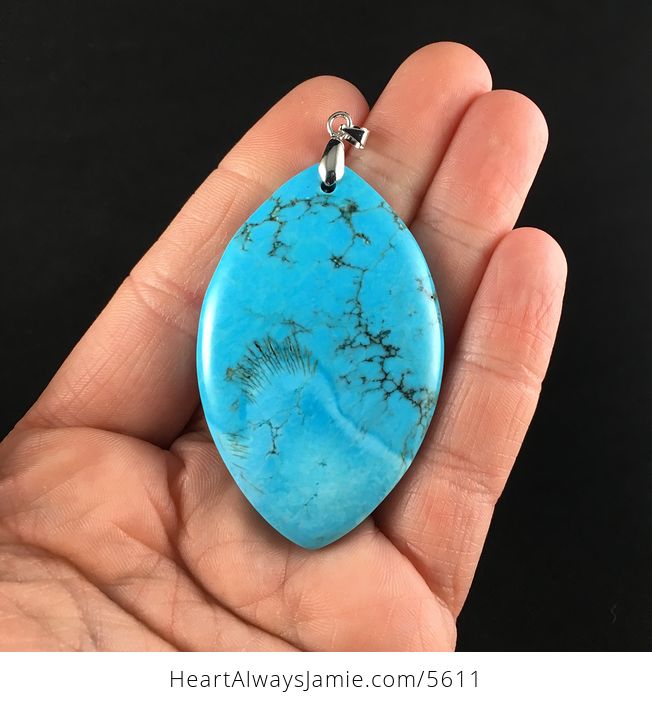 Blue Turquoise Stone Jewelry Pendant - #C4YpNHbnEqI-1
