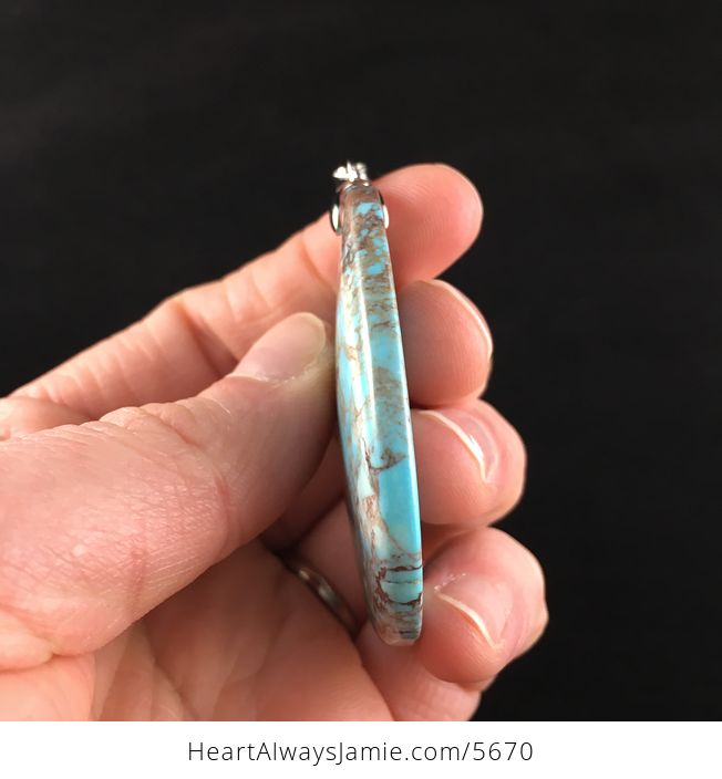 Blue Turquoise Stone Jewelry Pendant - #EXUdMw8RdMY-5