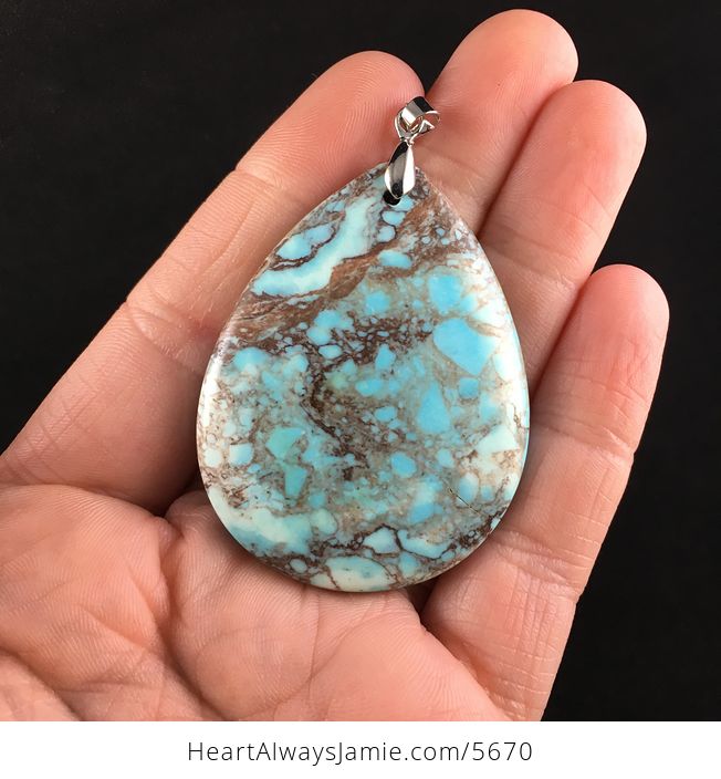 Blue Turquoise Stone Jewelry Pendant - #EXUdMw8RdMY-1