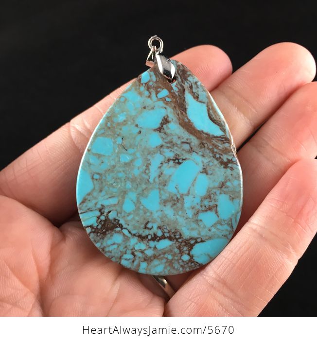 Blue Turquoise Stone Jewelry Pendant - #EXUdMw8RdMY-6