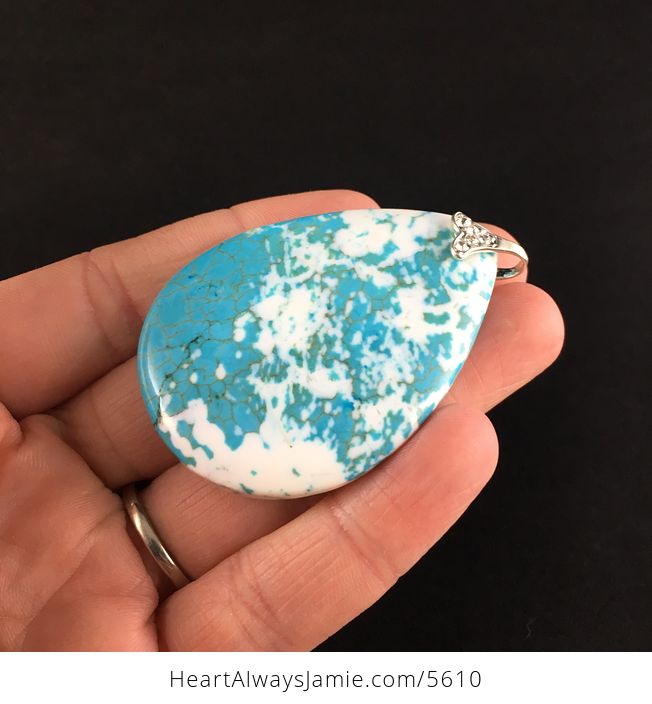 Blue Turquoise Stone Jewelry Pendant - #U3G9ELTYKUg-3