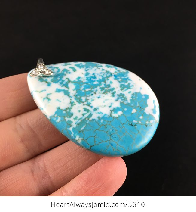 Blue Turquoise Stone Jewelry Pendant - #U3G9ELTYKUg-4