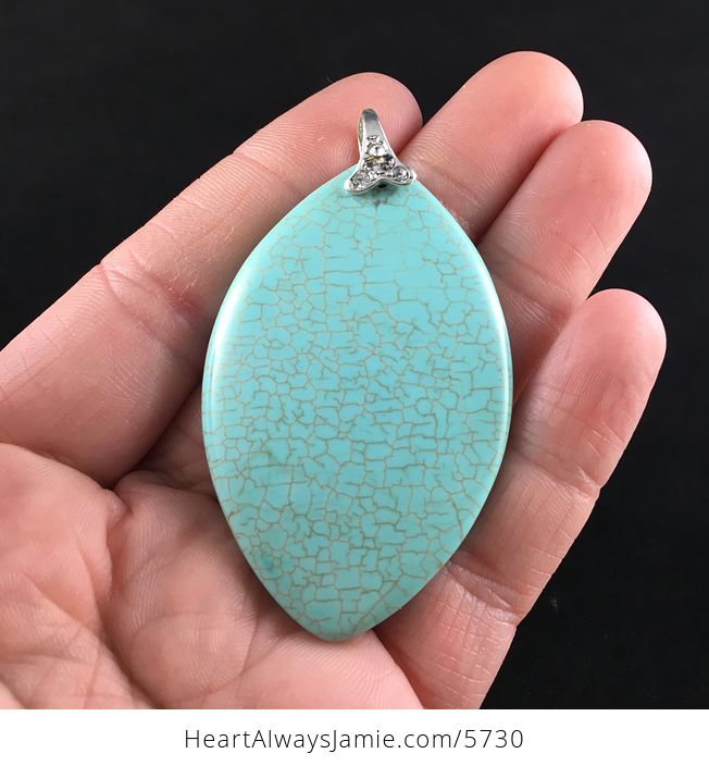 Blue Turquoise Stone Jewelry Pendant - #exSyY6fcEn0-1