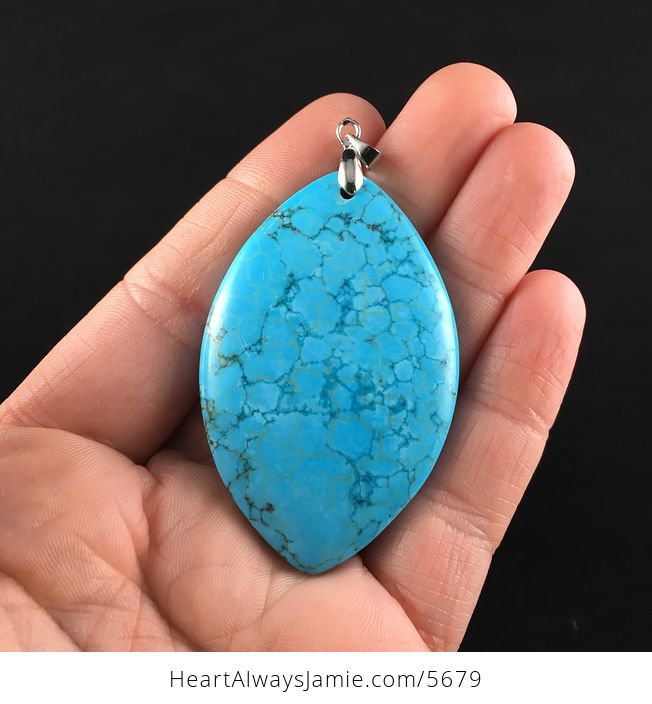 Blue Turquoise Stone Jewelry Pendant - #wTZSa0mFBbI-1