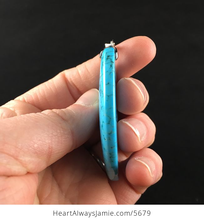 Blue Turquoise Stone Jewelry Pendant - #wTZSa0mFBbI-5