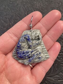 Bodybuilder Lapis Lazuli Pendant Stone Jewelry Mini Art Ornament #3RMwSeIRJdE