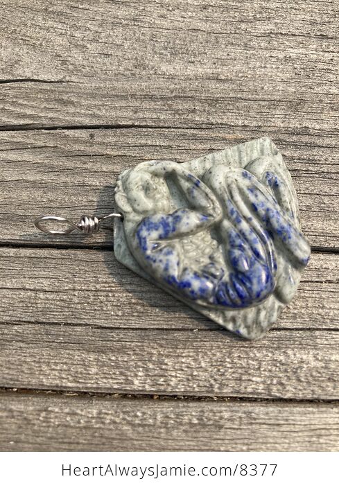 Bodybuilder Lapis Lazuli Pendant Stone Jewelry Mini Art Ornament - #3RMwSeIRJdE-5