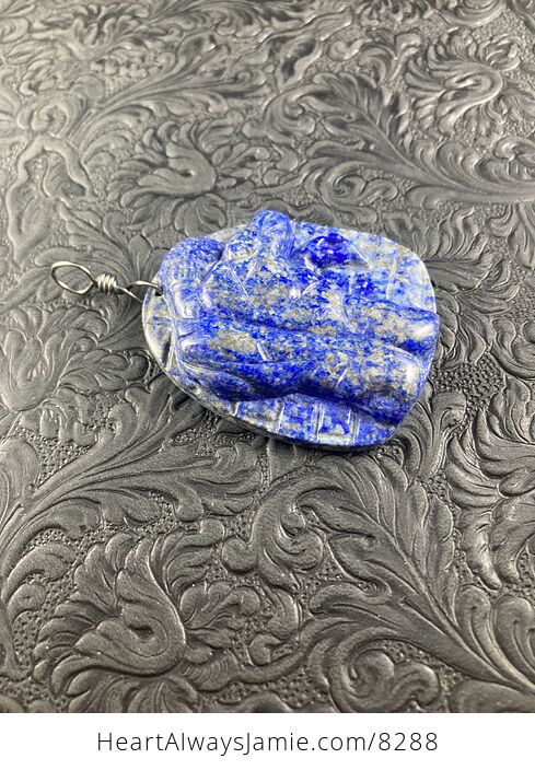 Bodybuilder Lapis Lazuli Pendant Stone Jewelry Mini Art Ornament - #mVrkgx7JpuI-3
