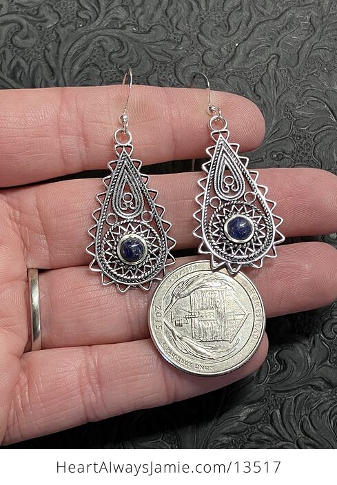 Bohemian Ornate Lapis Lazuli Crystal Earrings - #nzTq7a1x5k8-4