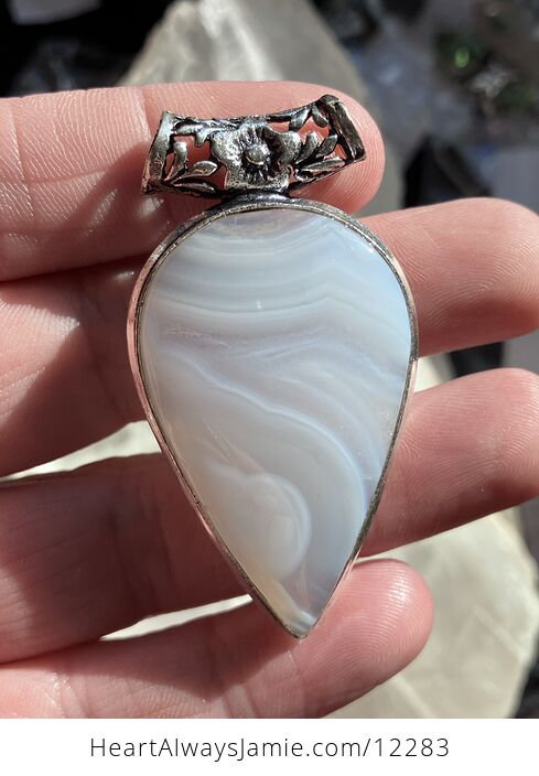 Botswana Agate Crystal Stone Jewelry Pendant - #hmT907zOoKw-1