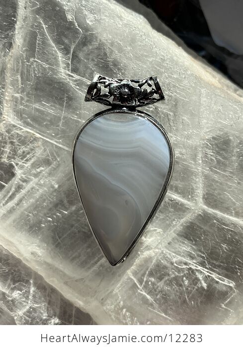 Botswana Agate Crystal Stone Jewelry Pendant - #hmT907zOoKw-2