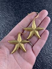 Brass Starfish Earrings #IkO1jLNPA5Q