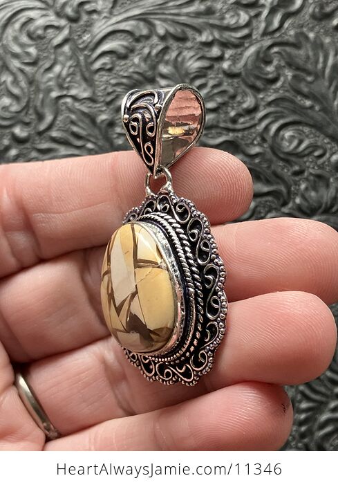 Brecciated Mookaite Jasper Stone Crystal Jewelry Pendant - #lFWKvMd3QRI-5
