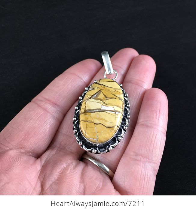 Brecciated Mookaite Yellow Stone Jewelry Pendant - #S8zNNbI5ZCU-2