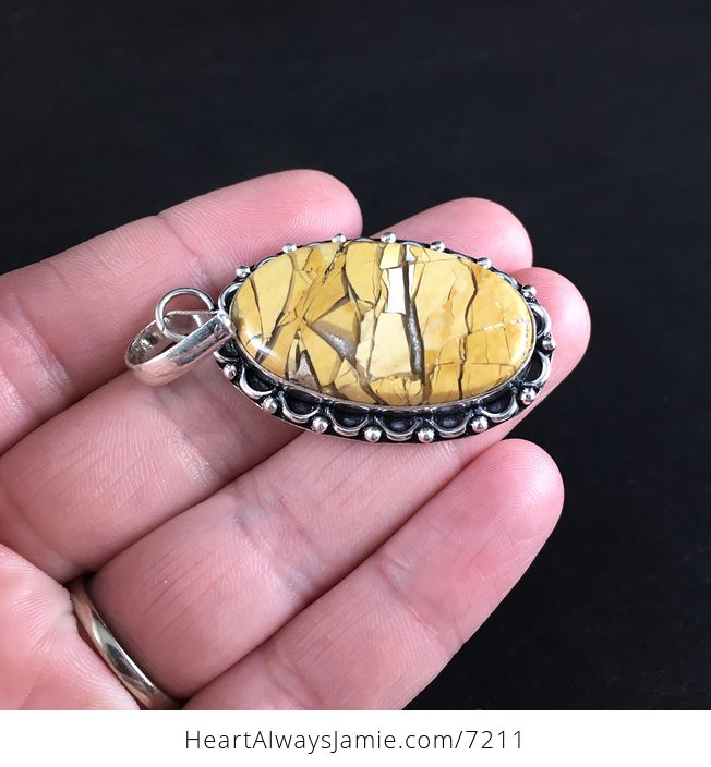Brecciated Mookaite Yellow Stone Jewelry Pendant - #S8zNNbI5ZCU-4
