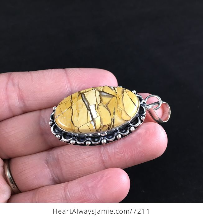 Brecciated Mookaite Yellow Stone Jewelry Pendant - #S8zNNbI5ZCU-3