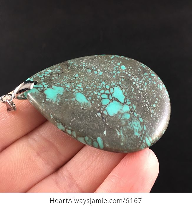 Brown and Green Turquoise Stone Jewelry Pendant - #H6SpVa25nEA-4