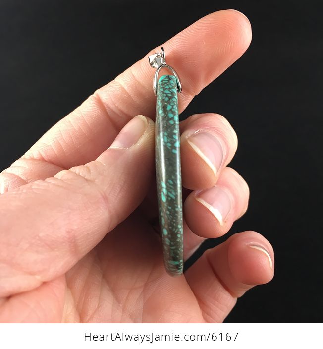Brown and Green Turquoise Stone Jewelry Pendant - #H6SpVa25nEA-5