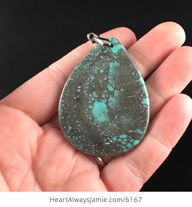 Brown and Green Turquoise Stone Jewelry Pendant - #H6SpVa25nEA-6